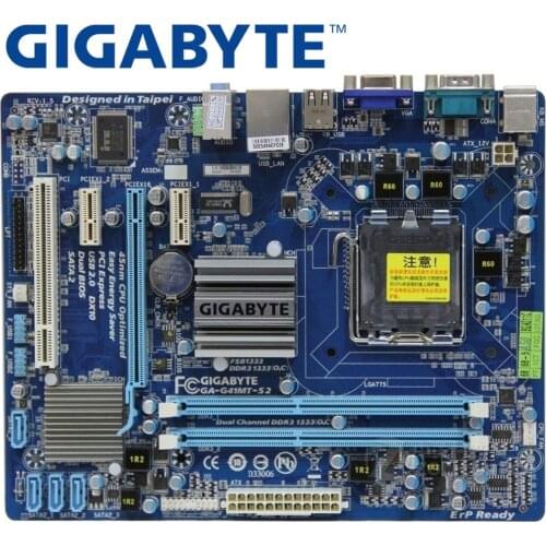 GIGABYTE GA-G41MT-S2 Desktop Motherboard G41 Socket LGA 775 For Core 2 DDR3 8G Micro ATX Original Used G41MT-S2 Mainboard