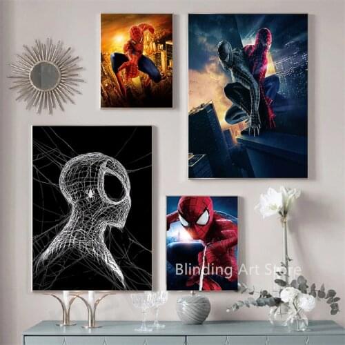 Marvel Avengers Canvas Paintings Superhero Spiderman Anime Posters Abstract Prints Wall Art Picture for Living Room Home Decor