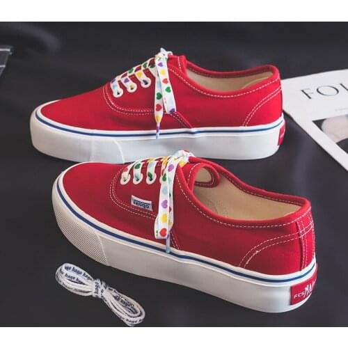 Cartoon Printed Canvas Sneakers Women Fashion Casual Vulcanized Flat Trainers Shoes Women Platform Low Top Sneakers Espadrilles