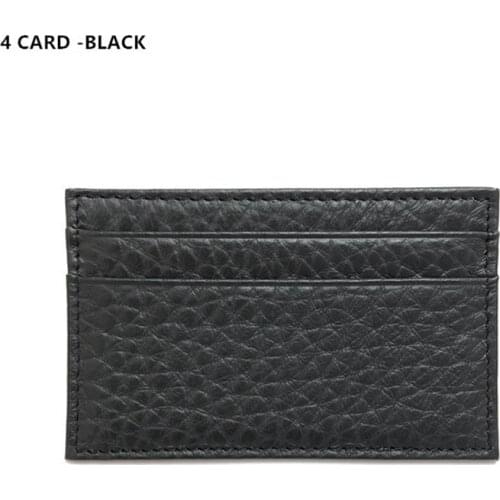 Normcore Multi-Position Ultra-Thin Classic Leather Small Card Holder Business Credit ID Card Cover Money Bag Wallet Coin Purse