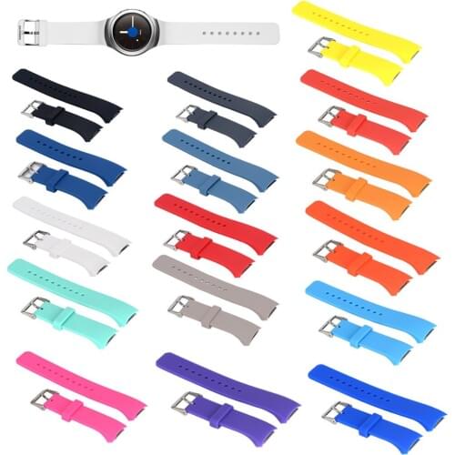 Soft Silicone Watchband for Samsung Galaxy 42mm Gear S2 R720 R730 Replacement Bracelet Wristband for SM-R720 Smart Watch strap