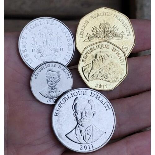 5 PCS SET of Haiti ,100% Real Genuine Comemorative Coin,Original Collection