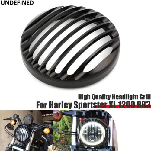 Motorcycle Headlight Grill Cover 5 3/4" for Harley Sportster XL 883 Iron 1200 Custom XL1200C Softail Dyna FLD FXD Headlamp Cover