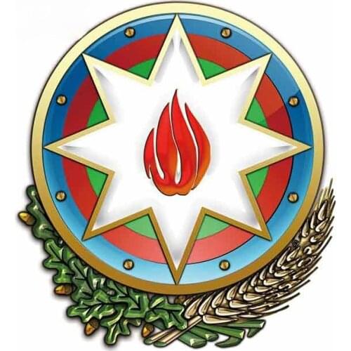 Fashion for Azerbaijan Coat of Arms Heraldry DIY Motorcycle Car Stickers Waterproof Decal Windows Decoration Waterproof 15*13cm