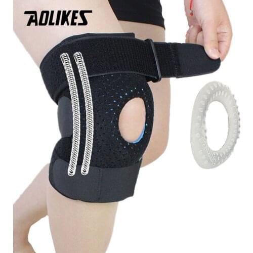 AOLIKES 1PCS Meniscus Knee Pads Silica Gel Kneepads Hiking Running Basketball Knee Support Breathable Sports Knee Protector