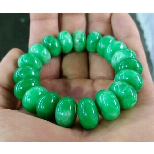 Natural Green Jade Bangle Charm Jewellery Womens Hand-Carved Jadeite Bracelet Bangles for Women Men Fashion Accessories