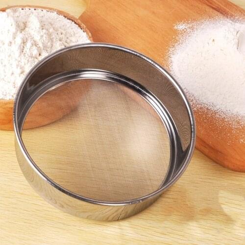 New Stainless Steel Mesh Flour Sieve Strainer Cake Baking Gadget Household High Quality Kitchen Bread Pastry Baking Tools