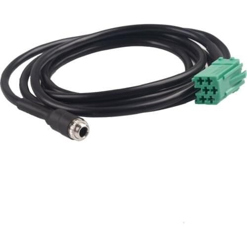 Aux Cable Adapter Mini ISO 3.5mm Female Jack Cable For Renault Clio Megane Scenic 2005-2012 Radio CD Player