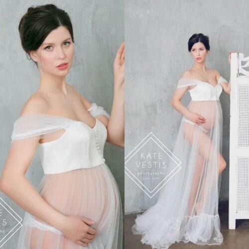 Maternity Sexy Bathrobe Sleepwear Bathrobe Boudoir Dress A Line Kimono Dressing Gown Babydoll Lingerie Bath Robes De Mariée