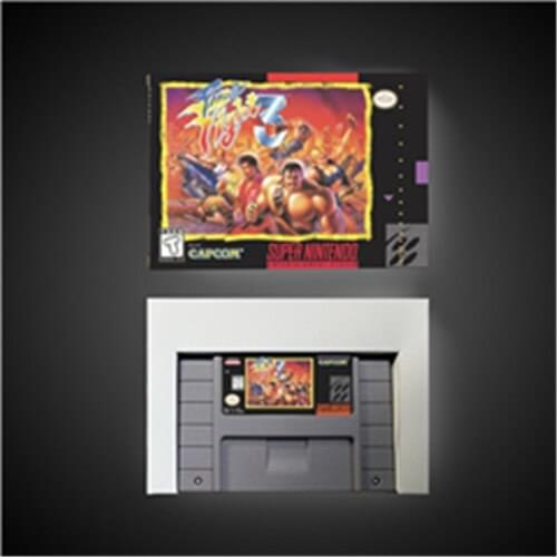 Final Fight 3 - Action Game Card US Version with Retail Box