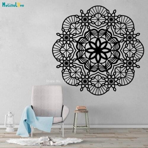 Simple Mandala Floewr Art Décor Stickers Wall Decals Home Art Yoga Studio Company New Design Decorate Family Beautifully YT4013