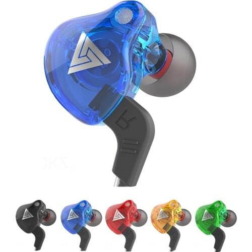 QKZ AK6 Copper Driver HiFi Sport Professional Earphone In Ear Earphone For Running With Microphone Earphone Music Earbuds