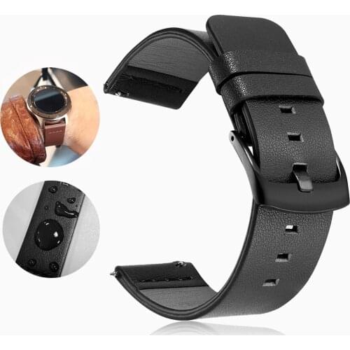 22mm Watch Strap For Amazfit Luxury Genuine Leather Belt Watchband Smart Band Watches Bracelet 20mm For Huawei Watch Wristband