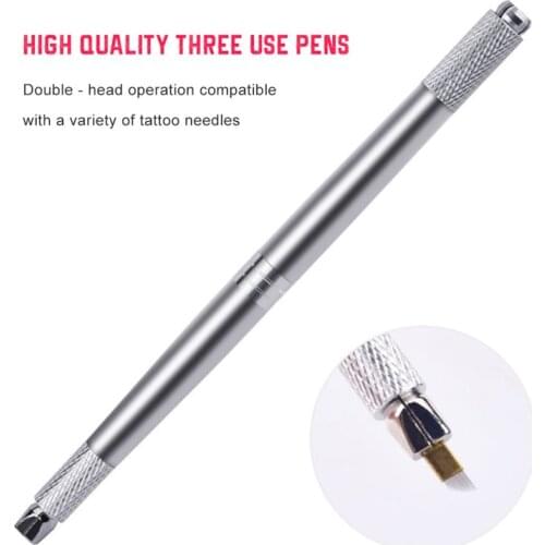 Manual Tattoo Pen Machine Permanent Makeup Eyebrow Hand Tool 3 In 1 3D Microblading Eyebrow Tattoo Tool Supply