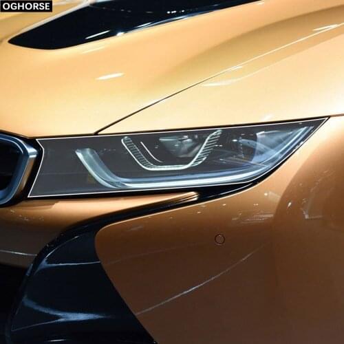 2 Pcs Self Healing TPU Protection Transparent Stickers Car Headlight Protective Film for BMW i8 2014-2020 Accessories