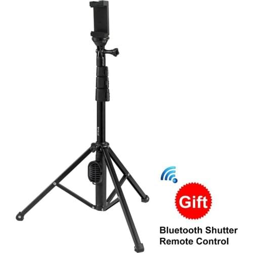 PULUZ Bluetooth Shutter Remote Selfie Stick Tripod 1/4inch Mount Holder&Phone clip For Selfie Ring Light Vlogging Live Broadcast