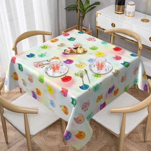 Kitty Tablecloth Elegant Print Table Cover Summer Wholesale Decoration Polyester Table Cloth