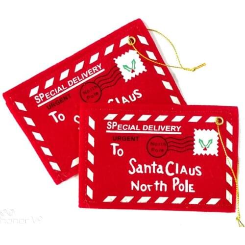 Letter Bag Santa Claus Felt Envelope Embroidery Christmas Decoration Ornament Children Kids Gifts christmas decorations for home