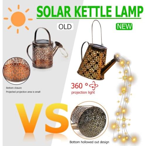 LED Solar String Lights for Garden Yard Watering Can Fairy String Lights Garland Lighting Solar Lantern Outdoor Garden Decor