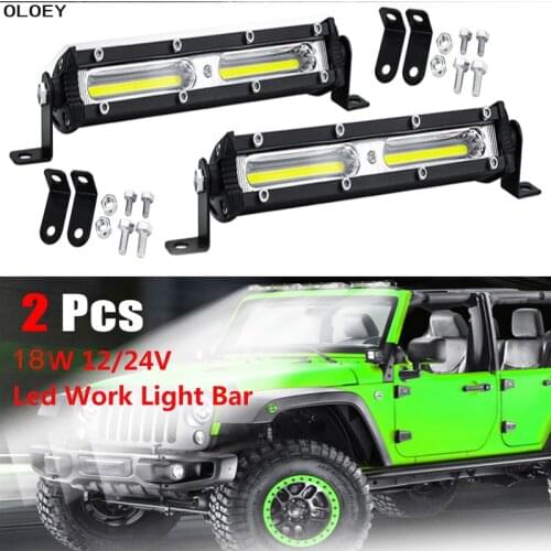 7" inch offroad led light bar 12V 24V Spot Flood Combo 18W 36W led Work Light for Car 4WD Truck 4x4 SUV ATV