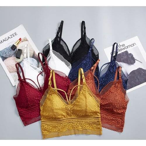 Women Lingerie Lace Tube Top Fashion Wrapped Chest Breathable Sexy Bra With Chest Pad