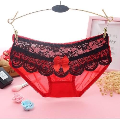 Women Underwear sexy lace womens panties Transparent G-String Thong Sexy Female Girl Briefs Panties lingerie women female pants