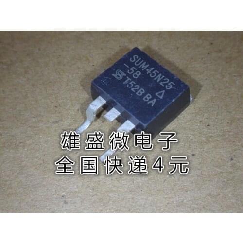 100% Original New In Stock SUM45N25-58 TO-263 250V45A 10pcs/lot