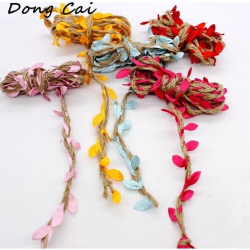 15m DIY 7mm Leaf Rope Natural Hessian Jute Twine Rope Burlap Ribbon DIY Craft Vintage For Home Wedding Party Decorate Fabrics