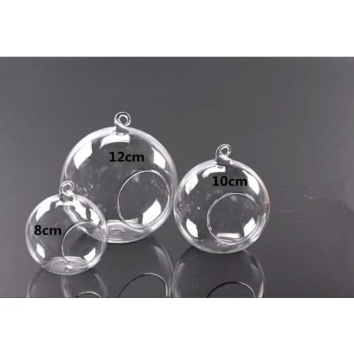 20pcs/pack Promotion Mix Hanging Glass Terrarium Vase Diameter=8cm 10cm 12cm Home Decoration Water Plant Bottle