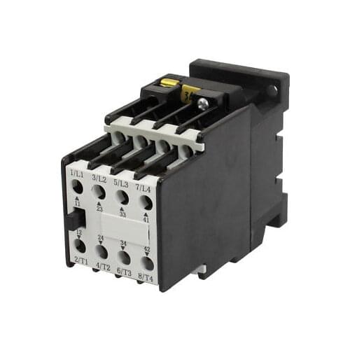 36V 50Hz Coil 5.2A Three Poles 2NO 2NC 35mm Mounting Rail 4KW AC Contactor