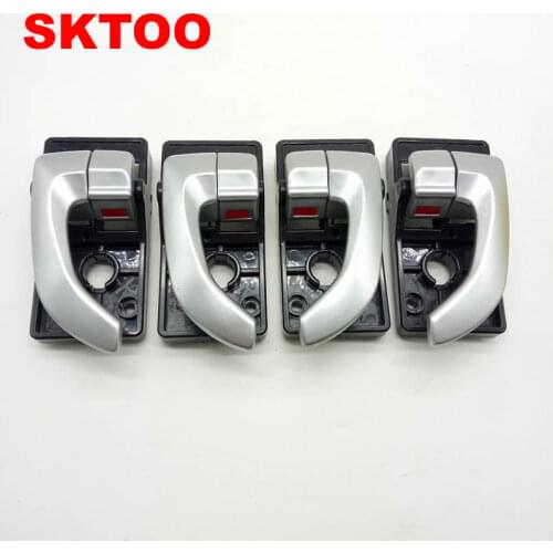 4PCS silver INTERIOR DOOR HANDLE FOR HYUNDAI TUCSON 2005-2009 2005 2006 2007 2008 2009