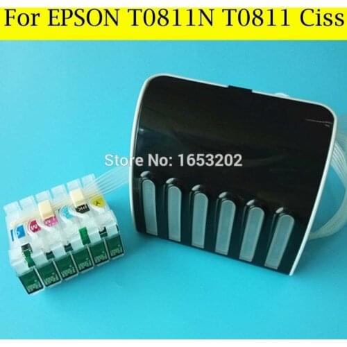 6 Color/Set T0811 T0811N - T0816N Ciss System For Epson Stylus Photo 1410 1430W T50 TX700W R270 R290 RX590 Printer