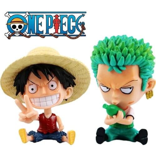 Anime One Piece Figures Luffy Figure Monkey D. Luffy Roronoa Zoro Action Figure Collection Ornament Figurine Kawaii Kid Toy Gift