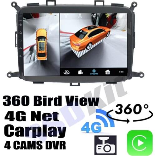 Car Audio Navigation GPS Carplay DVR 360 Birdview Around 4G Android System For KIA Rondo Carens RP 2013~2019