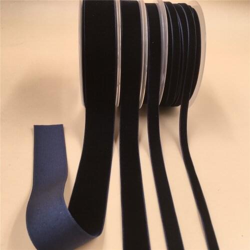 6mm/9mm/15mm Navy Blue Single Face Velvet Ribbon For Handmade Gift Bouquet Wrapping Supplies Home Party Decoration Christmas