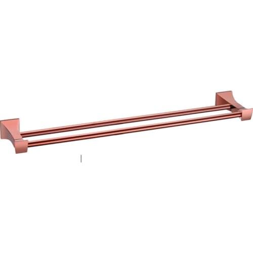 Free ship rose gold SQUARE DESIGN DOUBLE towel bar
