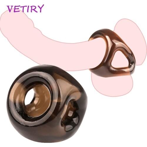 Penis Ring Male Scrotal Binding Cock Ring Elastic Delay Ejaculation Sex Toys for Men Penis Enlargement Adult Products Sexshop