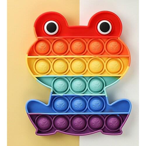 Fidget Toys Anti Stress Toy Relief Gift for Adults Girl Children Sensory Stress Relief Antistress Toys Rainbow Macaron Frog