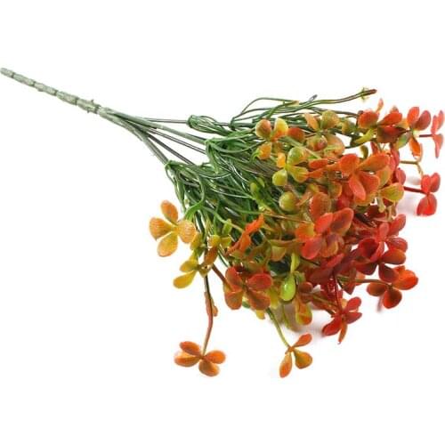 Artificial Plant Decor Realistic Faux Fake Flower Leaf Stem Plant Decoration For Wedding Household Party Lifelike Plant Supplies