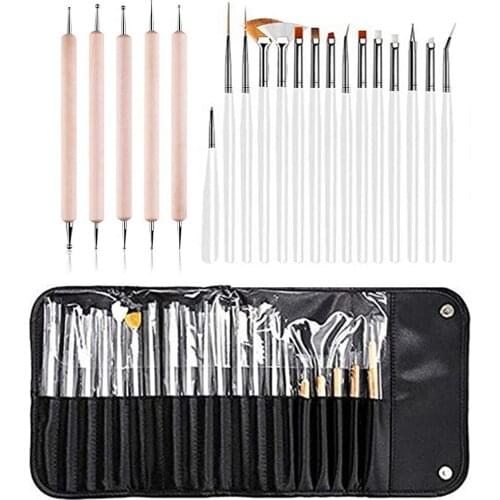 Nail Brushes for Manicure Acrylic Nails Art Brush Design Dotting Pen Gel Polish Painting Drawing Supplies Accessories Tools Set