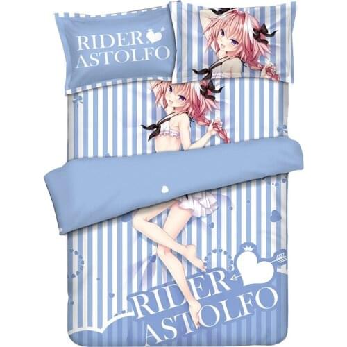 Anime Bed Set Cartoon Bedding Sets Luxury Duvet Cover 4pcs Set