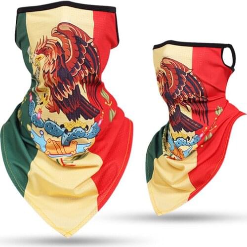 Printed Mask Outdoor Breathable Mesh Ear Hook Bandana Sports Scarves Neck Tube Dust Anti-UV Riding Cycling Fishing Face Cover