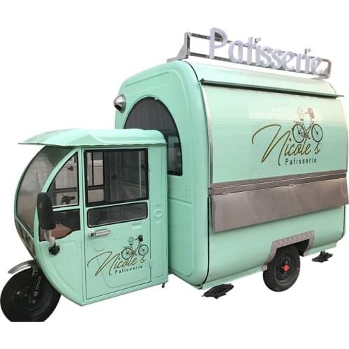 Multifunction Mobile Cafe Food Truck Catering Trailer 3 Wheels Electric Tricycle Ice Cream Coffee Hot Dog Kiosk Cart For Sale