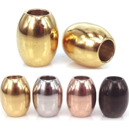 Fashion Stainless Steel Customer Logo Etched on Olive Rice Bead,Logo Customize Beads For Personalized Bracelet Jewelry DIY 20Pc