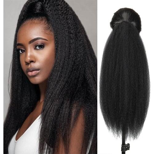 Drawstring Ponytail Extensions ForWomen Synthetic wig High Quality Kinky Straight Ponytail Afro Hair 24Inches Long Hair ponytail