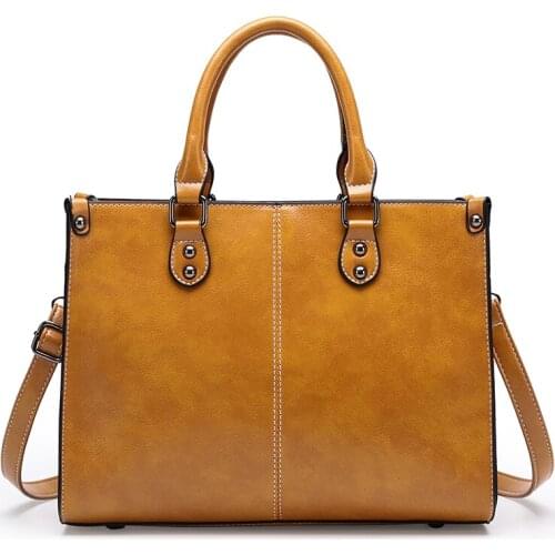 2021 Womens New Luxury Designer Top Handle Bags Female Leather Shoulder Travel Large Bag Retro Ladies Crossbody Bags Shoppers