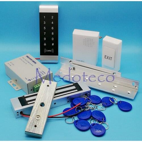 Full Kit Wood Door Access Control System 125Khz Rfid Card Access Control System Kit + Electric Magnetic Lock & Zl bracket