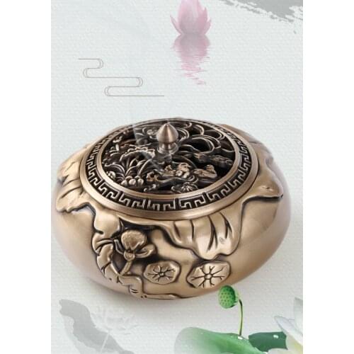Mosquito Coil Incense Burner Zen Garden Smoke Fountain Incense Burner Buddha Meditation Quemador De Incienso Home Decor DE50XX