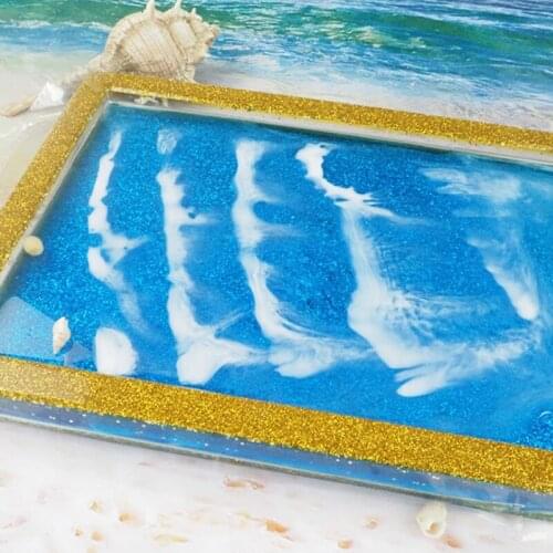 Transparent Silicone Mould Resin Decorative Craft For DIY Rectangular Tray Storage Box Mold Epoxy Resin Molds For Jewelry