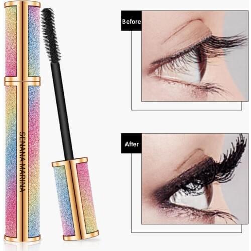Mascara Bright Starry Slender Mascara Thick Eyebrow Curling Long Durable Not Easy To Bloom 4D Silk Fiber Eyelash